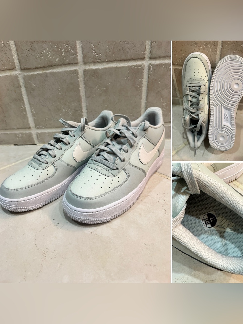 Nike Kids Low-Top Sneakers in Light Gray and White
